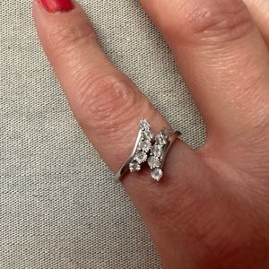Zales diamond accent bypass ring